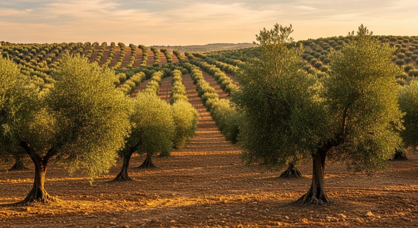 Olivares de Envere Oleum al atardecer